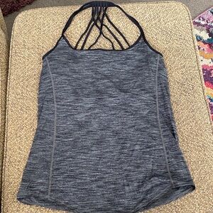 Lululemon Women's Strappy Black/Gray Tank Top
